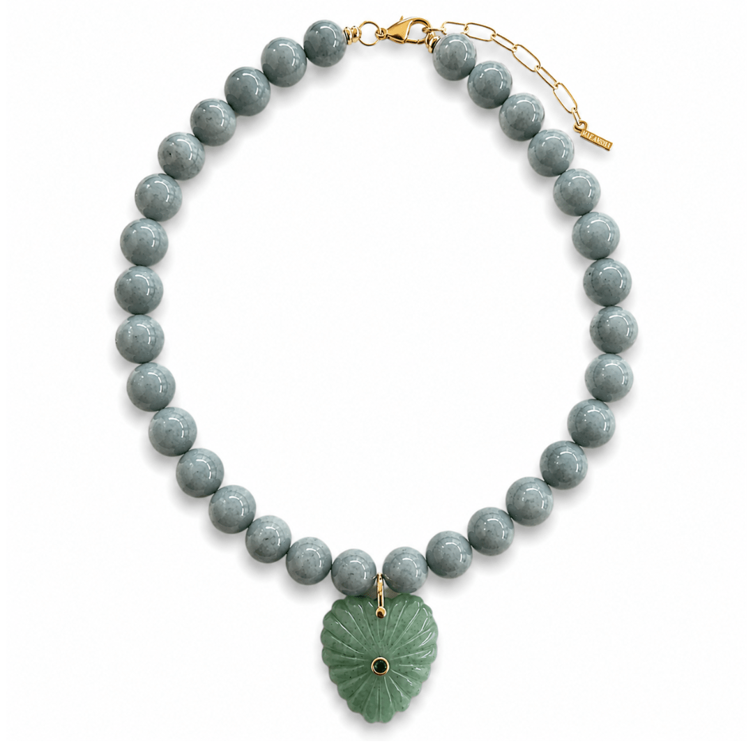 Azure Jade Gaia Necklace - COLLARES - Malandra Jewelry - TC2622