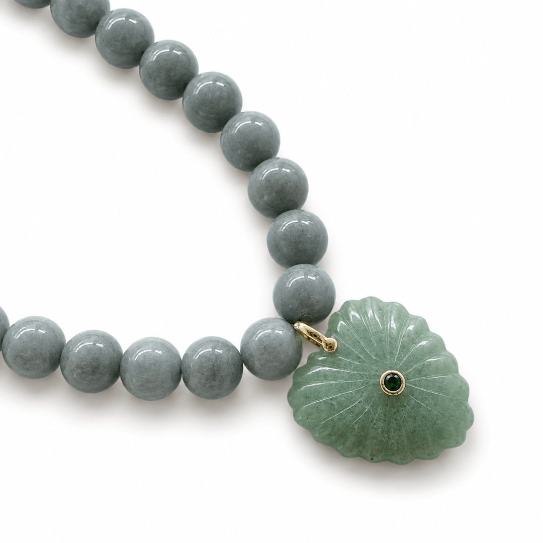 Azure Jade Gaia Necklace - COLLARES - Malandra Jewelry - TC2622