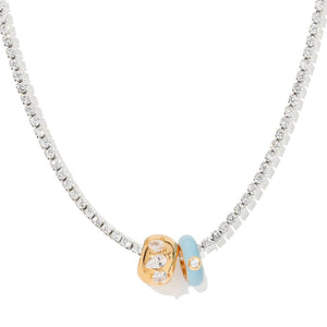 BABY BLUE GLOW CHARM - DIJES - Malandra Jewelry - EYHD170-"Model 6  " CELESTE