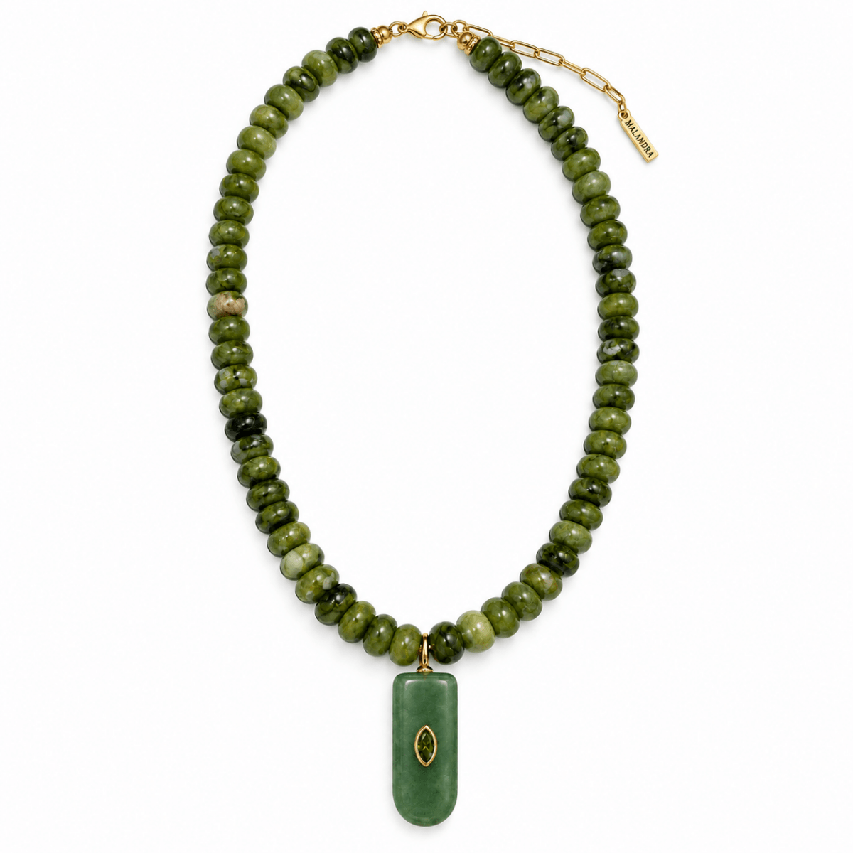 Bamboo Jade Gaia Necklace - COLLARES - Malandra Jewelry - TC2760