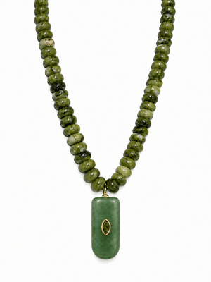 Bamboo Jade Gaia Necklace - COLLARES - Malandra Jewelry - TC2760