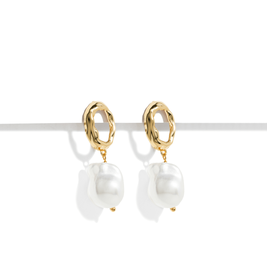 BAROQUE DROP EARRINGS - ARETES - Malandra Jewelry - TA2120