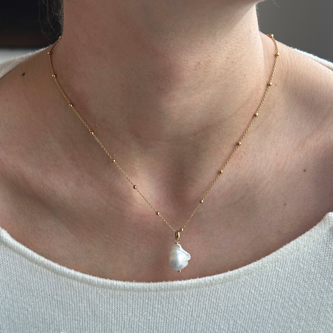 BAROQUE PEARL BEADED NECKLACE - COLLARES - Malandra Jewelry - TC1816