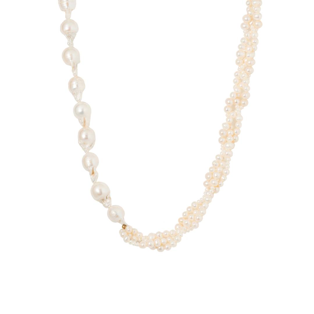 BAROQUE PEARL TWIST NECKLACE - COLLARES - Malandra Jewelry - TC2157