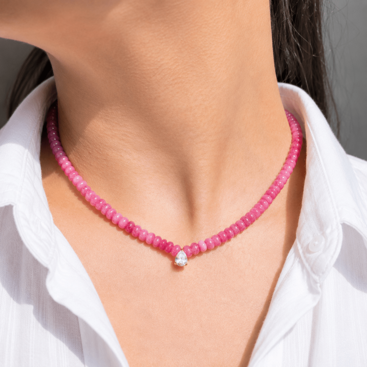 BERRY AGATE GAIA NECKLACE - COLLARES - Malandra Jewelry - LNC4