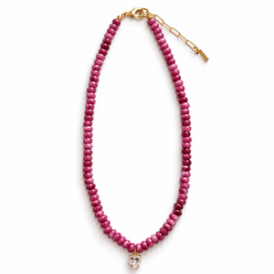 Berry Heart Jasper Gaia Necklace - COLLARES - Malandra Jewelry - TC2677