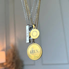BIG MEDAL CUSTOM NECKLACE - COLLARES GRABADOS - Malandra Jewelry - ESYC4