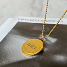 BIG MEDAL CUSTOM NECKLACE - COLLARES GRABADOS - Malandra Jewelry - ESYC4