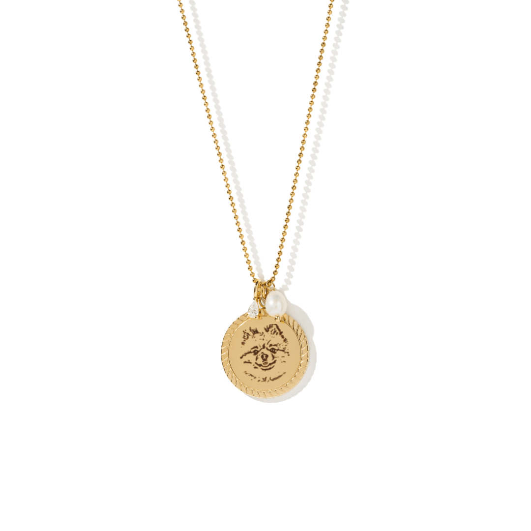 BIG MEDAL CUSTOM NECKLACE - COLLARES GRABADOS - Malandra Jewelry - ESYC4