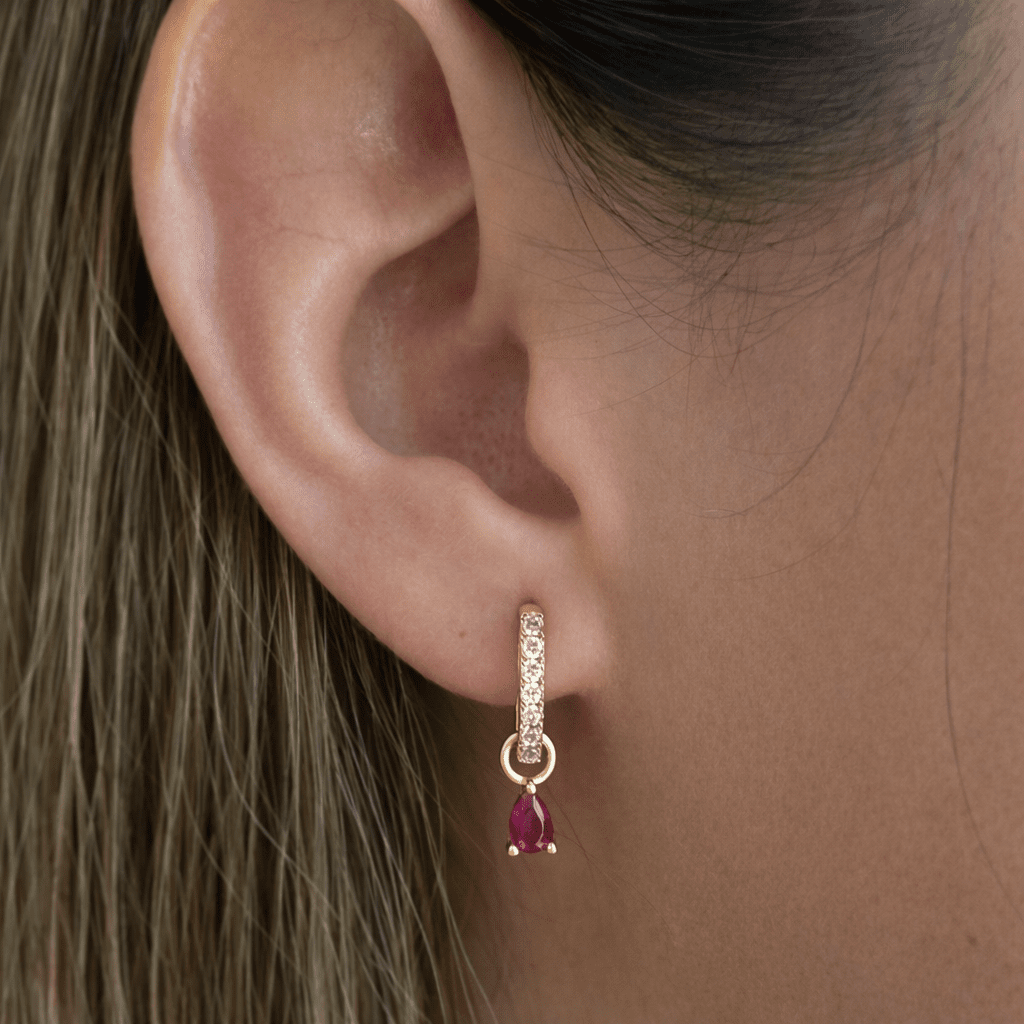 BIRTHSTONES JULY EARRINGS - ARETES - Malandra Jewelry - TA1777