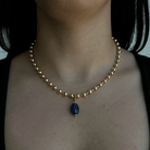 BLUE AGATE BEADED NECKLACE - COLLARES - Malandra Jewelry - TC2300/EYHC13