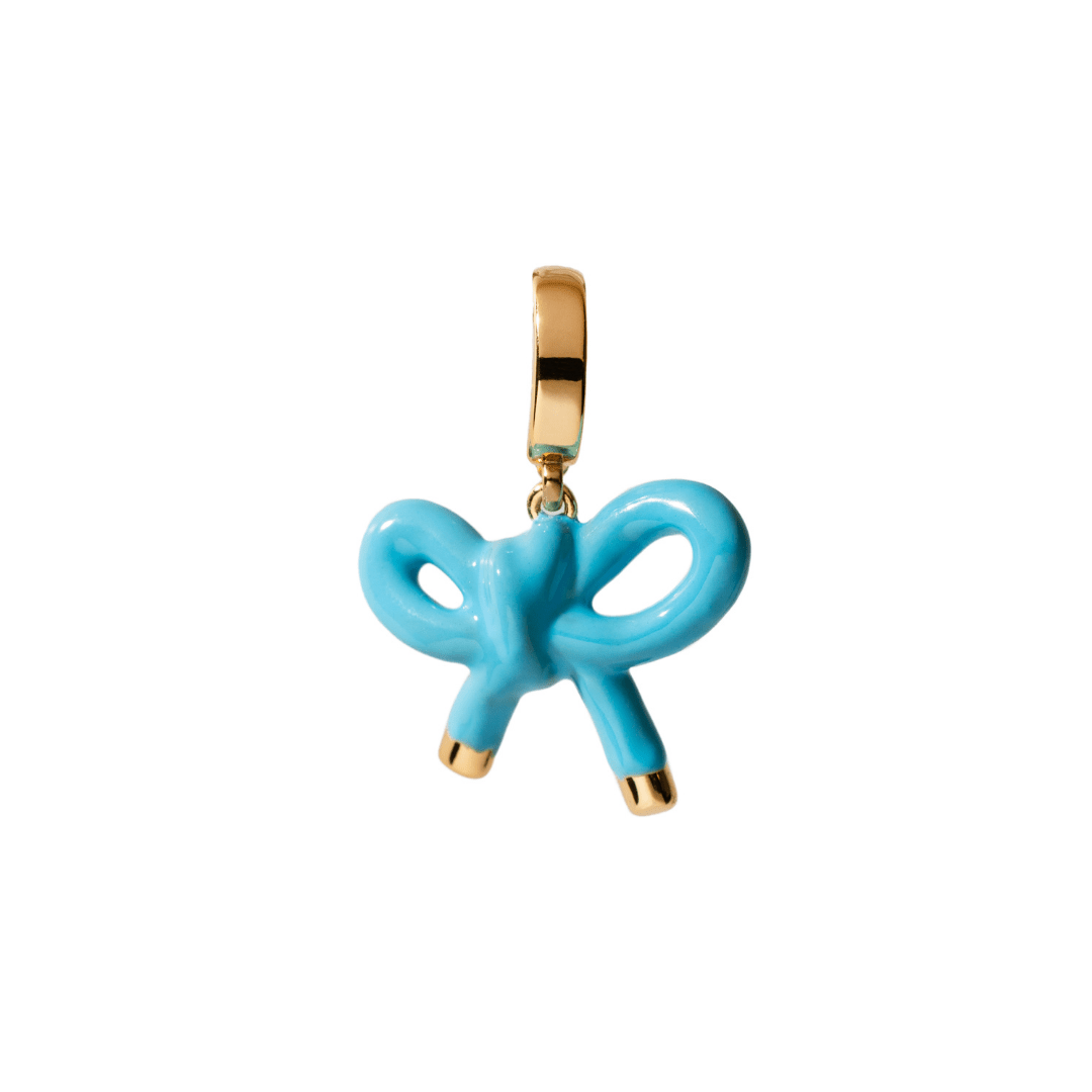 BLUE BOW CHARM - DIJES - Malandra Jewelry - EYHD30 - HP15