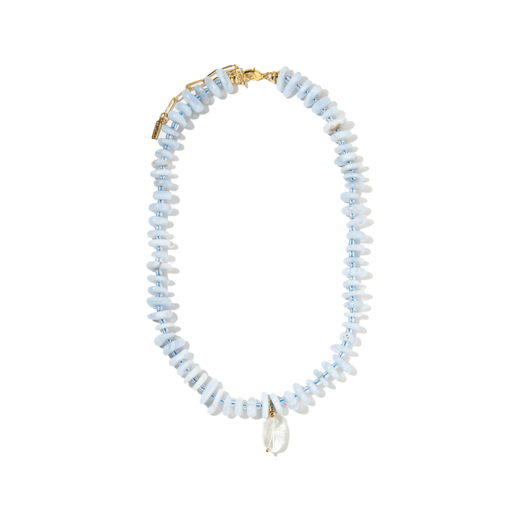 BLUE CHALCEDONY TERRA NECKLACE - COLLARES - Malandra Jewelry - TC2104