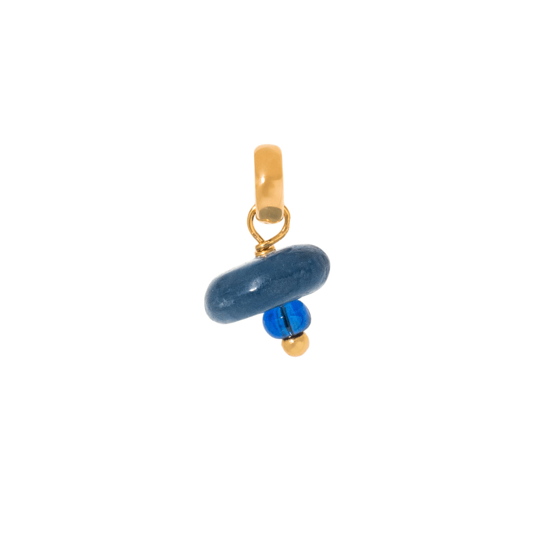 Blue Labradorite Tourmaline Charm - DIJES - Malandra Jewelry - TD2580