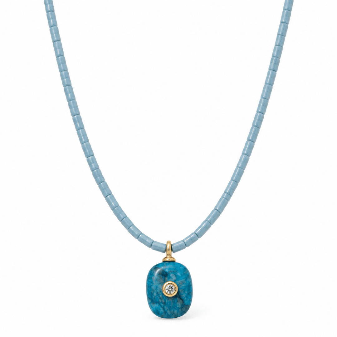 Bluebell Quartz Gaia Necklace - COLLARES - Malandra Jewelry - TC2712