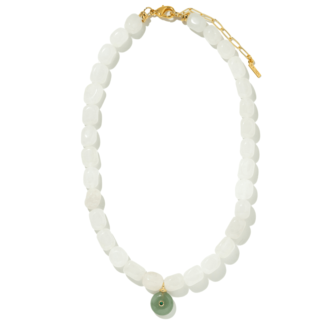 BLUSH OPAL GAIA NECKLACE - COLLARES - Malandra Jewelry - TC2437