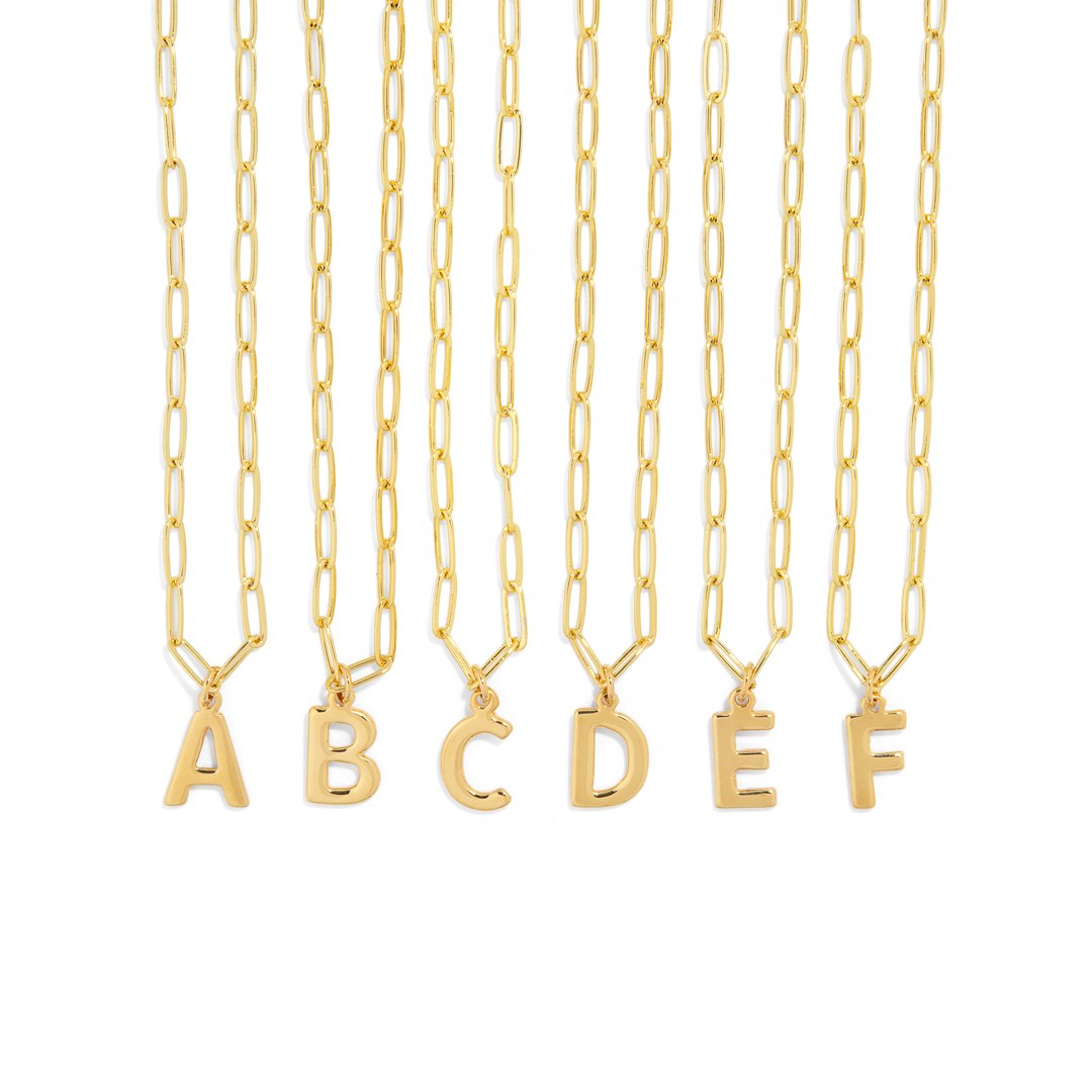 BOLD LETTER LINK NECKLACE - COLLARES - Malandra Jewelry - TC1633.A