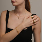 BOLD LETTER LINK NECKLACE - COLLARES - Malandra Jewelry - TC1633.A