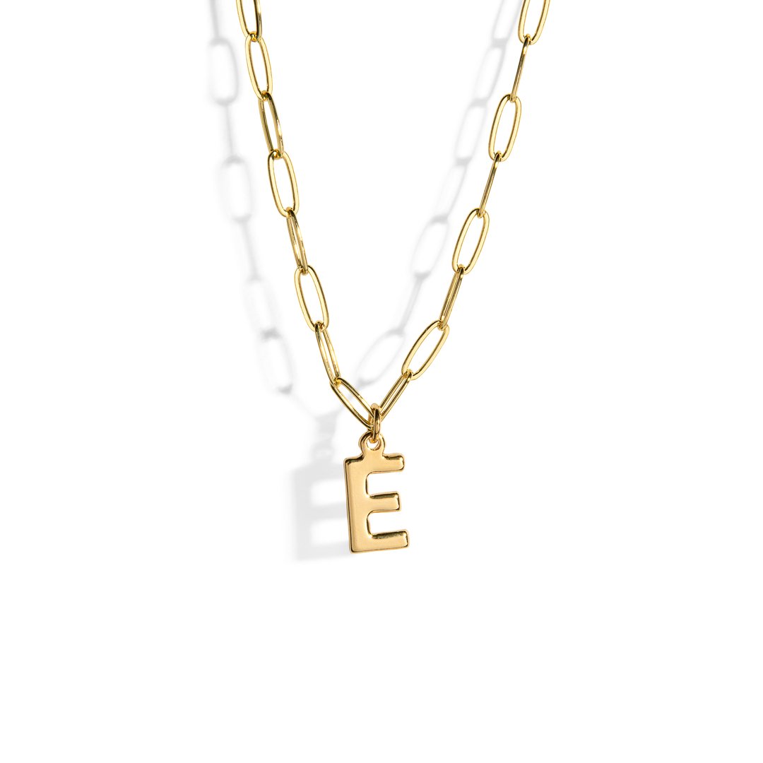 BOLD LETTER LINK NECKLACE - COLLARES - Malandra Jewelry - TC1633.A