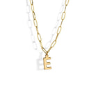 BOLD LETTER LINK NECKLACE - COLLARES - Malandra Jewelry - TC1633.A