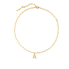 BOLD LETTER LINK NECKLACE - COLLARES - Malandra Jewelry - TC1633.A