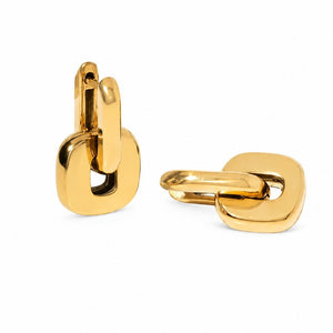BOLD LINK EARRINGS - ARETES - Malandra Jewelry - EUWA299-JDE0303016