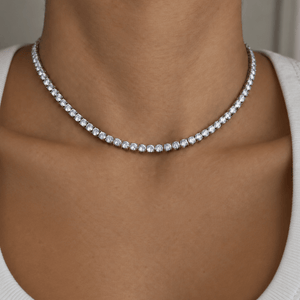 Bold Moissanite Tennis Necklace - COLLARES - Malandra Jewelry - LSC31.P-HKG0020