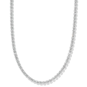 BOLD SILVER TENNIS NECKLACE - COLLARES - Malandra Jewelry - EYHC183.P