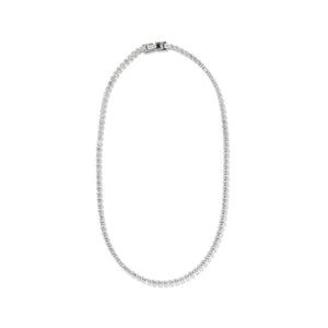BOLD SILVER TENNIS NECKLACE - COLLARES - Malandra Jewelry - EYHC183.P