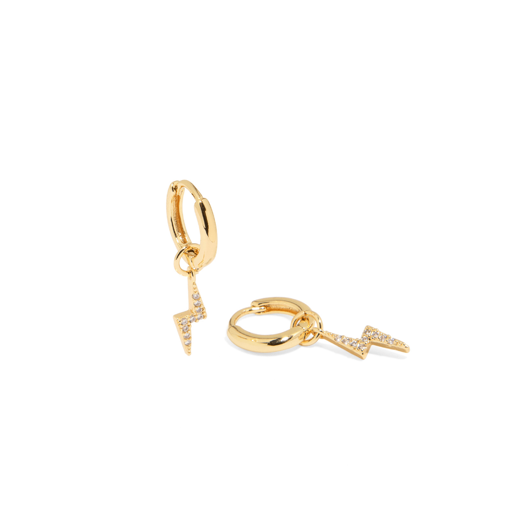 BOLT ZIRCONIA HUGGIES - ARETES - Malandra Jewelry - FBA420 - JAR0290 - 14