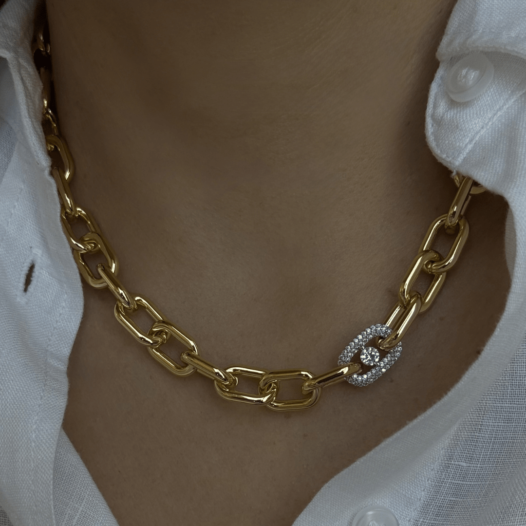 BRIGHT LINKS ESSENCE NECKLACE - COLLARES - Malandra Jewelry - ICC560