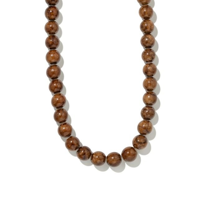 BROWN JADE BOLD NECKLACE - COLLARES - Malandra Jewelry - TC2358