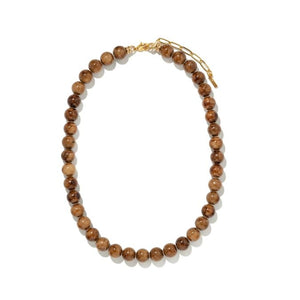 BROWN JADE SLIM NECKLACE - COLLARES - Malandra Jewelry - TC2357