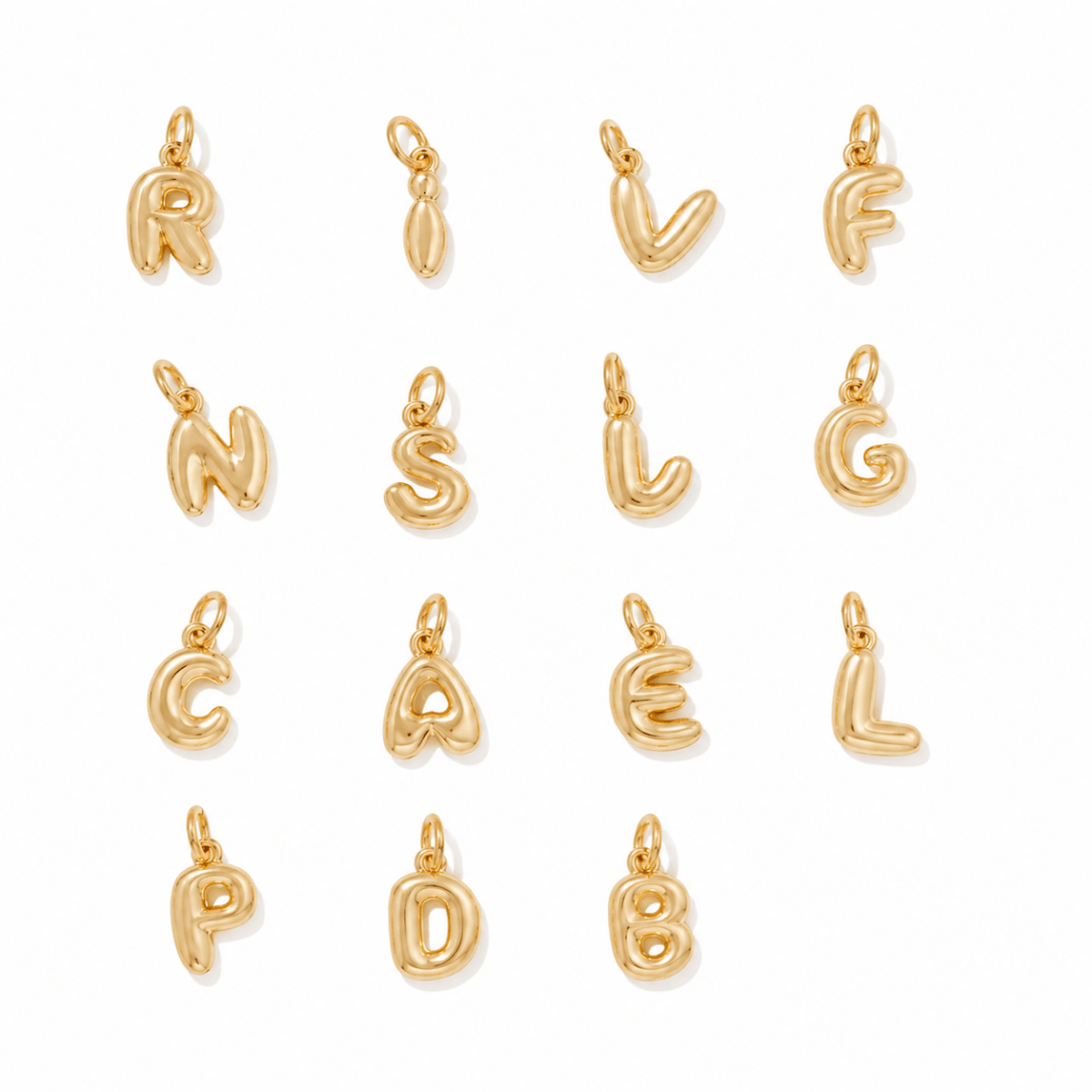 BUBBLE INITIAL CHARM - DIJES - Malandra Jewelry - TD2378.A