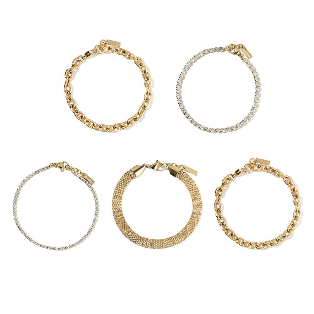 BUNDLE 5 ICON BRACELET - BUNDLE - Malandra Jewelry - EUWP247 - EUWP248 - EUWP249 - EUWP250 - EUWP251