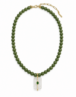 Cactus Jade Gaia Necklace - COLLARES - Malandra Jewelry - TC2759