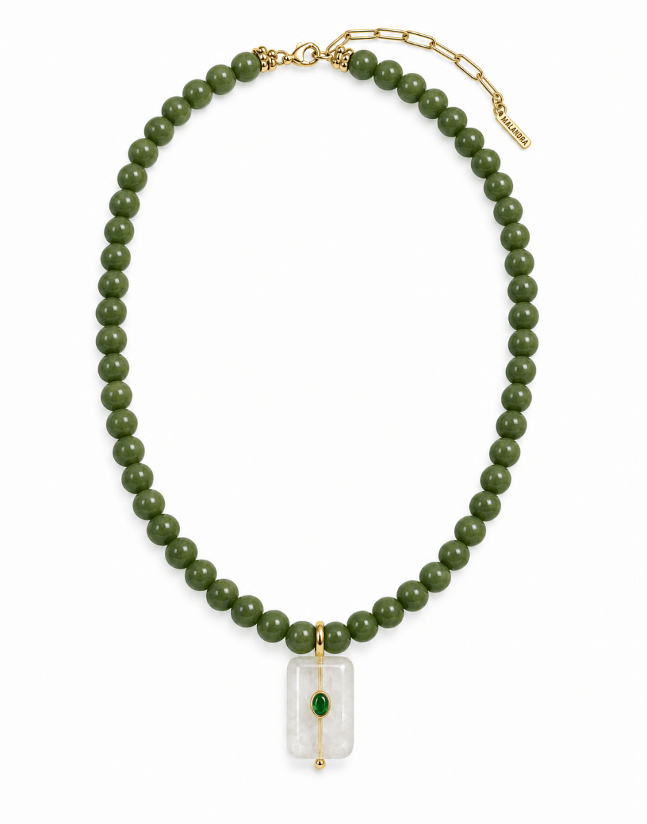 Cactus Jade Gaia Necklace - COLLARES - Malandra Jewelry - TC2759