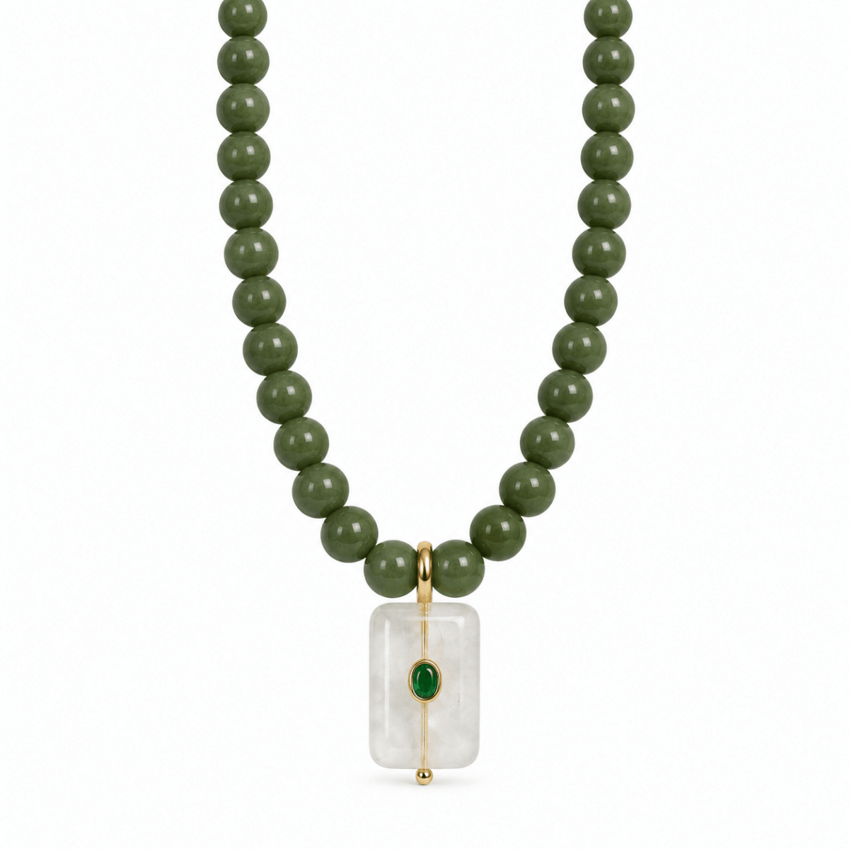 Cactus Jade Gaia Necklace - COLLARES - Malandra Jewelry - TC2759