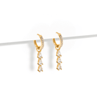 CASCADE CRYSTAL HOOPS - ARETES - Malandra Jewelry - TA2376