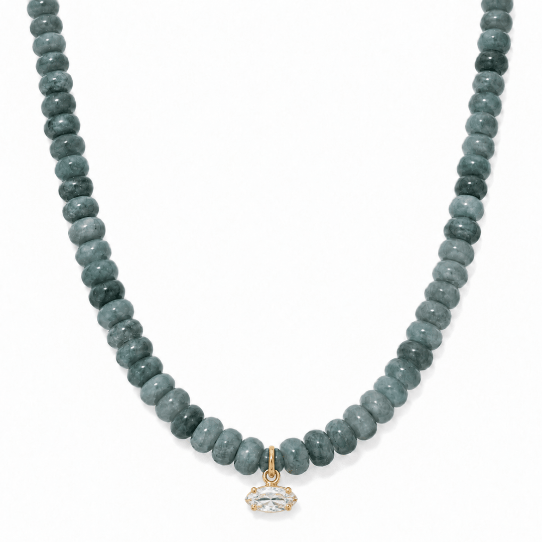 Celadon Jade Gaia Necklace - COLLARES - Malandra Jewelry - TC2709
