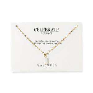CELEBRATE CITRINE GLOW NECKLACE - COLLARES - Malandra Jewelry - TC2279