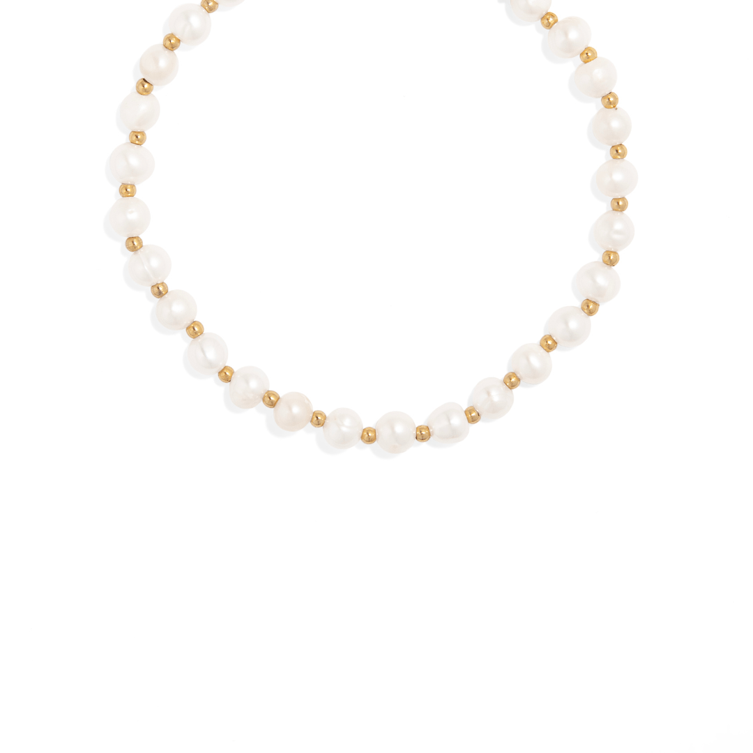 CELESTIAL GOLD PEARL BRACELET - PULSERAS - Malandra Jewelry - TP1852