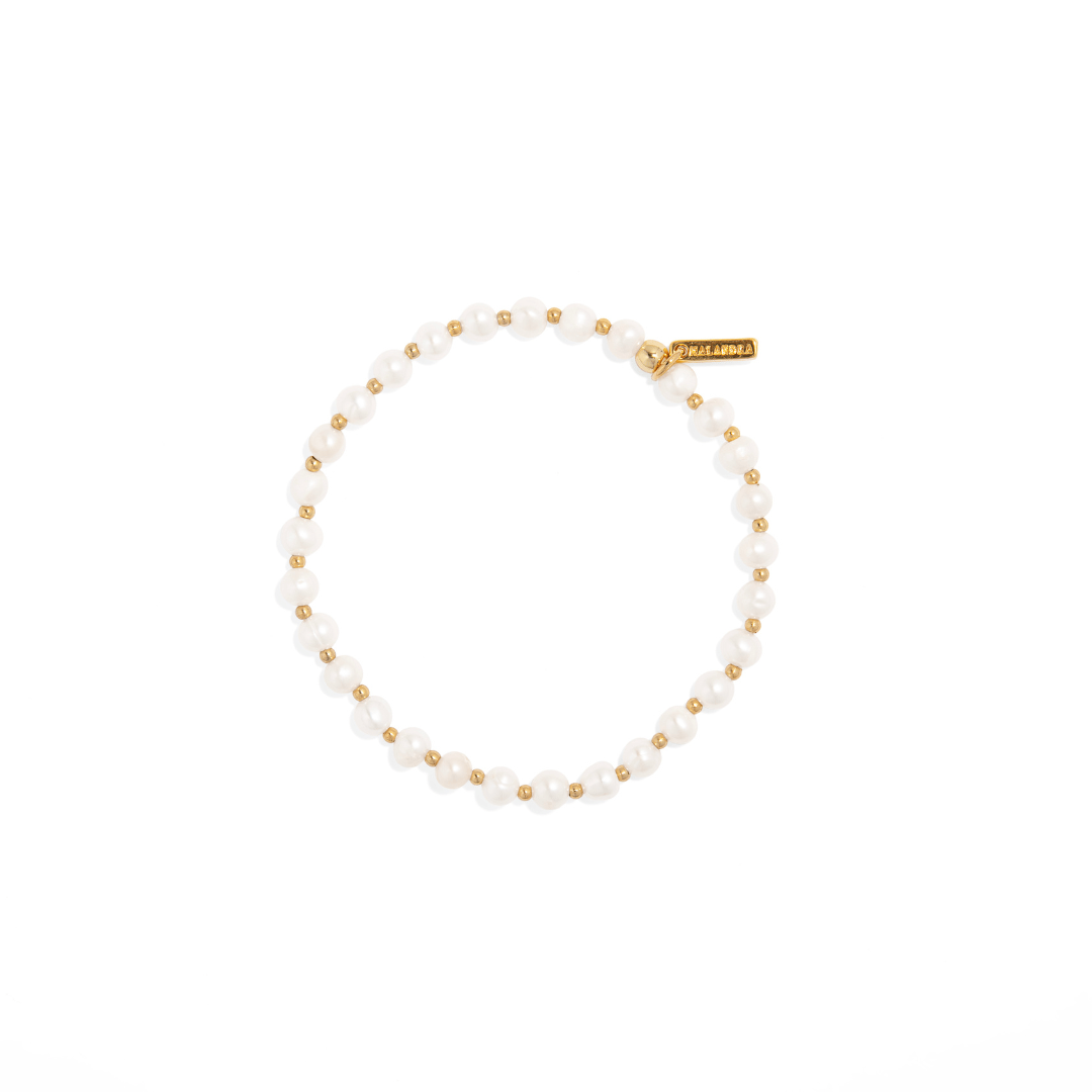 CELESTIAL GOLD PEARL BRACELET - PULSERAS - Malandra Jewelry - TP1852