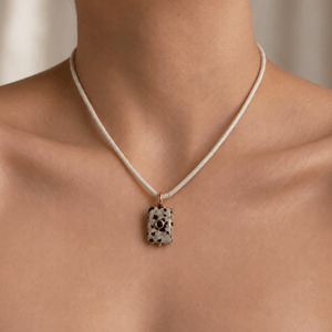 Champagne Dalmatian Gaia Necklace - COLLARES - Malandra Jewelry - TC2771