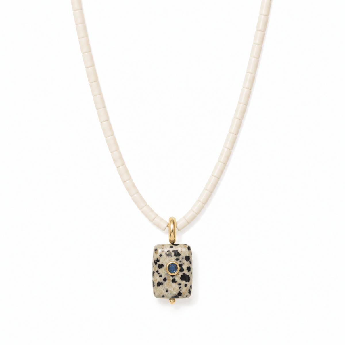 Champagne Dalmatian Gaia Necklace - COLLARES - Malandra Jewelry - TC2771