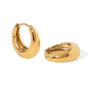 CHIC BOLD GOLDEN HOOPS - ARETES - Malandra Jewelry - EUWA488-JDE2407020