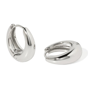 CHIC BOLD SILVER HOOPS - ARETES - Malandra Jewelry - EUWA488.P-JDE2407020-S