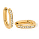 CHIC OVAL ZIRCONIA HOOPS - ARETES - Malandra Jewelry - EUWA496-JDE0312211