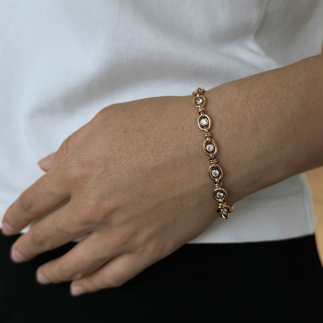 CHIC ROUND ZIRCONIA BRACELET - PULSERAS - Malandra Jewelry - EUWP432-JDB0112200