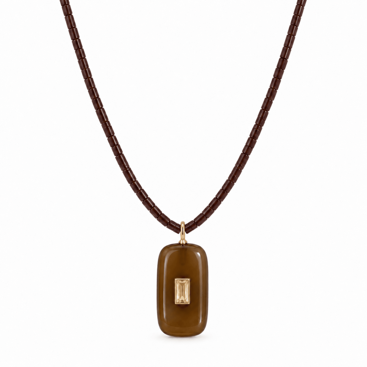 Chocolate Baguette Gaia Necklace - COLLARES - Malandra Jewelry - TC2758